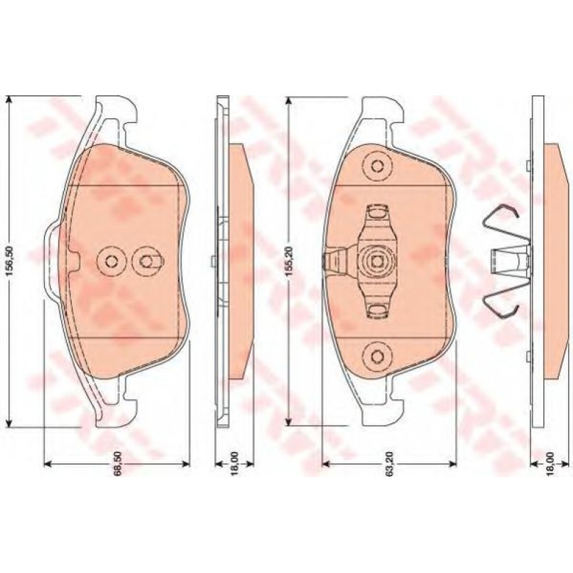 GDB1808  TRW - Гальмівні колодки до дисків — фото товара №1