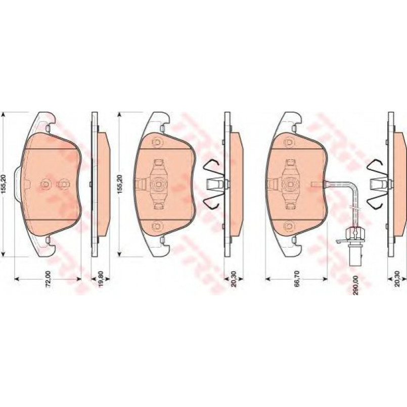 GDB1814  TRW - Гальмівні колодки до дисків — фото товара №1