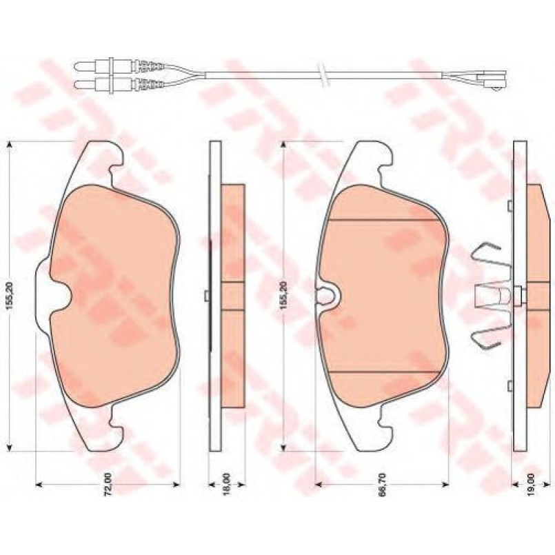 GDB1818  TRW - Гальмівні колодки до дисків — фото товара №1