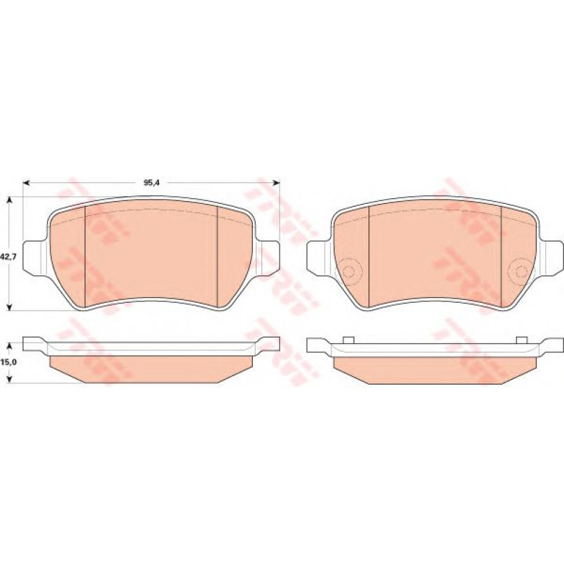 GDB1831  TRW - Гальмівні колодки до дисків — фото товара №1