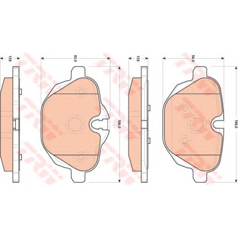 GDB1840  TRW - Гальмівні колодки до дисків — фото товара №1
