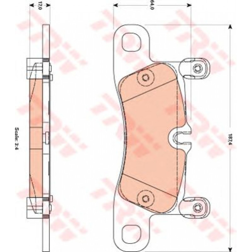 GDB1876  TRW - Гальмівні колодки до дисків — фото товара №1