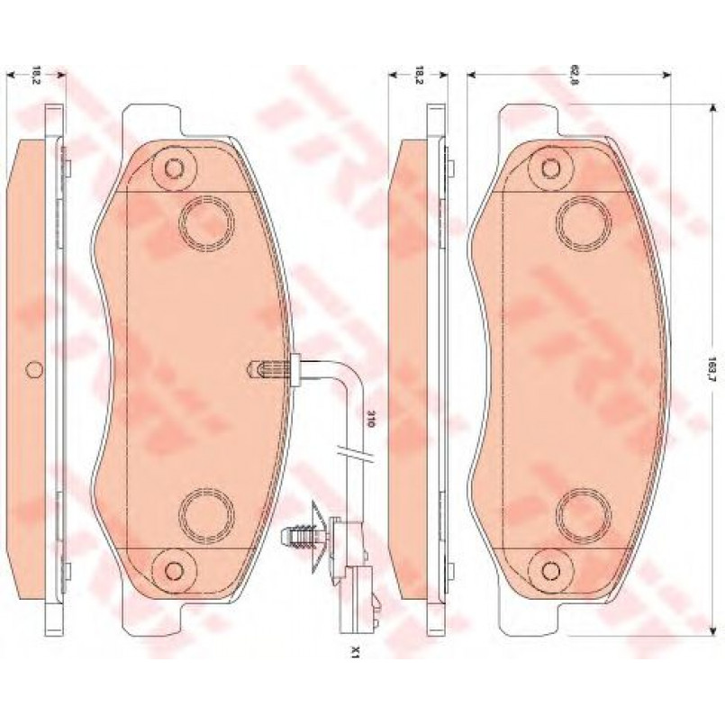 GDB1885  TRW - Гальмівні колодки до дисків — фото товара №1