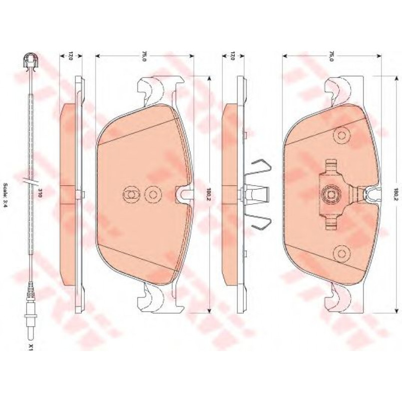 GDB1889  TRW - Гальмівні колодки до дисків — фото товара №1