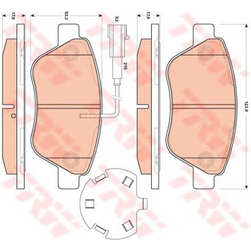 GDB1891  TRW - Гальмівні колодки до дисків — фото товара №1