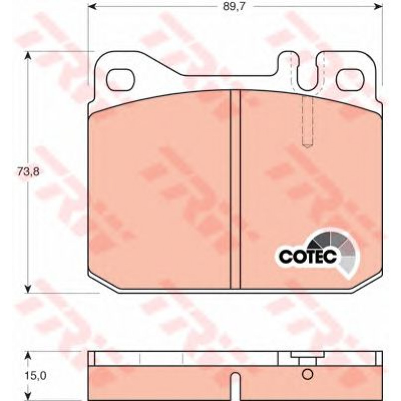 GDB242  TRW - Гальмівні колодки до дисків — фото товара №1