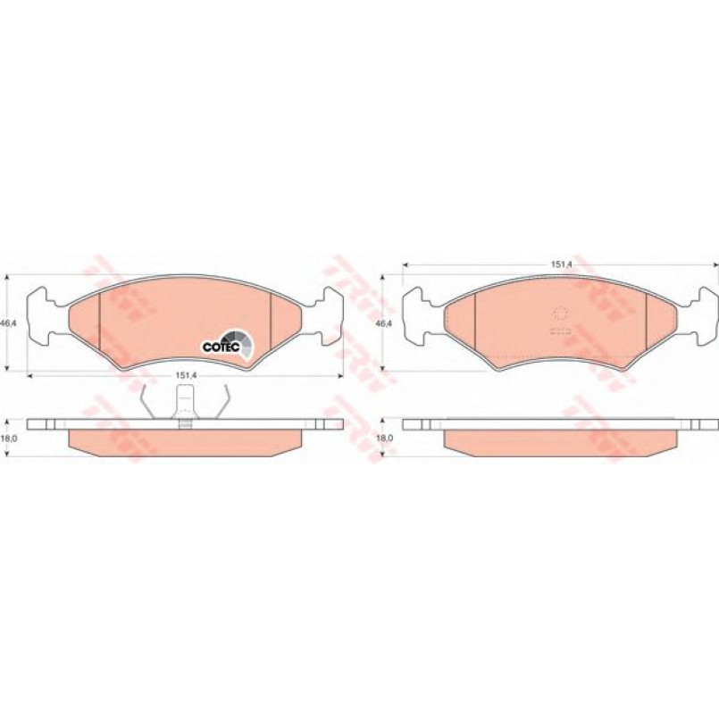 GDB255  TRW - Гальмівні колодки до дисків — фото товара №1