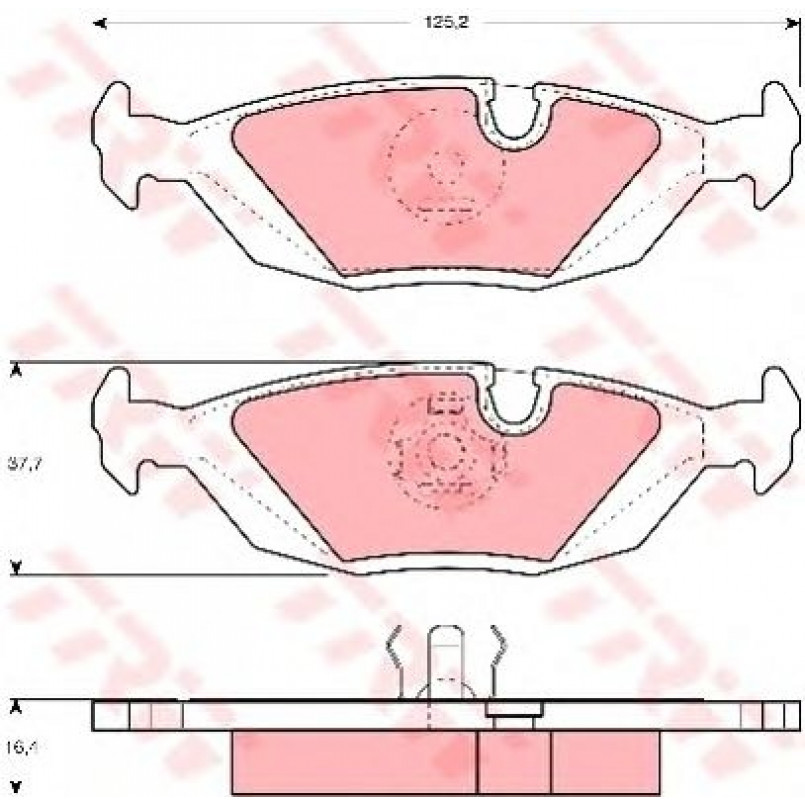 GDB299  TRW - Гальмівні колодки до дисків — фото товара №1