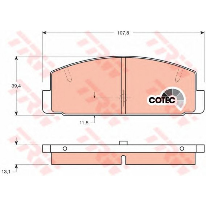 GDB3088  TRW - Гальмівні колодки до дисків — фото товара №2