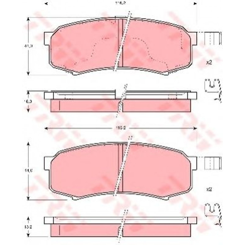 GDB3110  TRW - Гальмівні колодки до дисків — фото товара №1