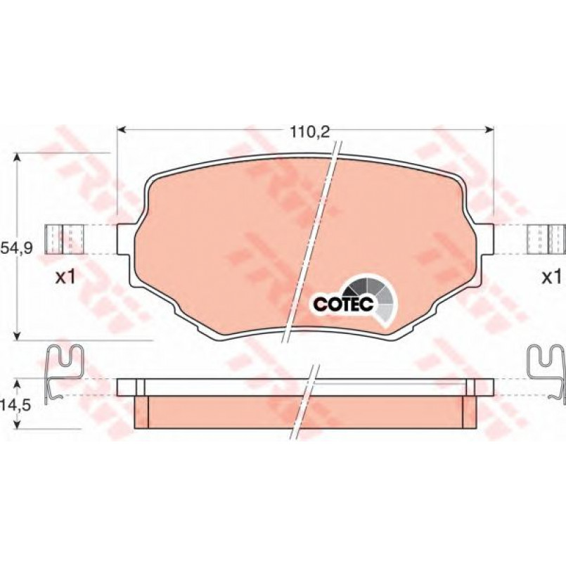 GDB3132  TRW - Гальмівні колодки до дисків — фото товара №1