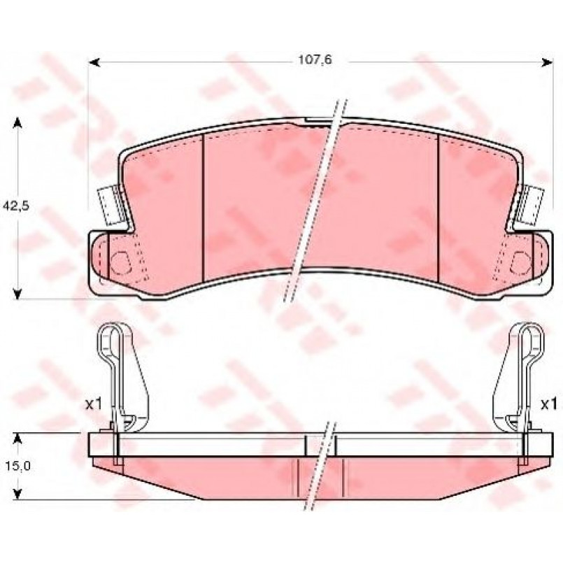 GDB3164  TRW - Гальмівні колодки до дисків — фото товара №1