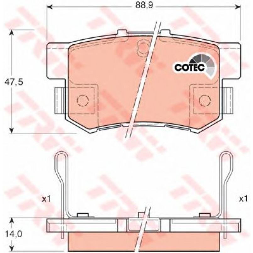 GDB3175  TRW - Гальмівні колодки до дисків — фото товара №1