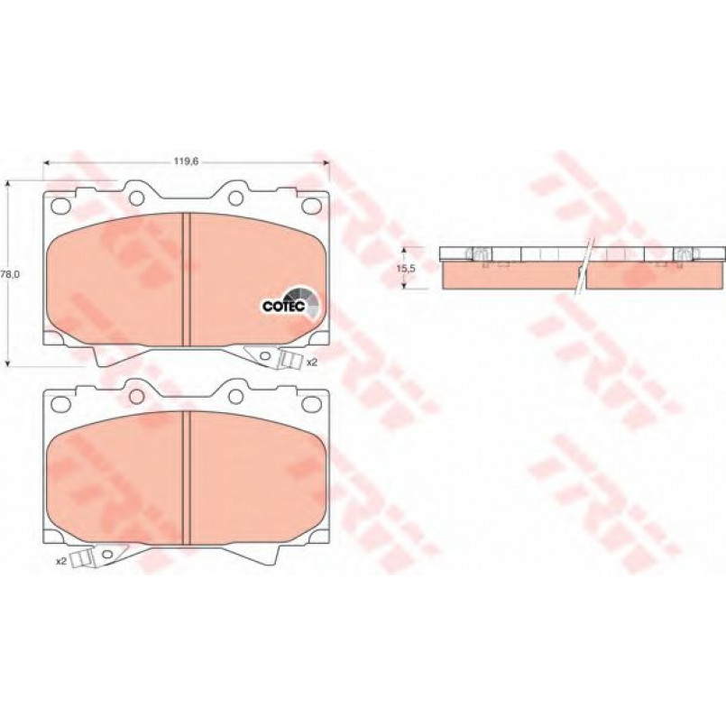 GDB3197  TRW - Гальмівні колодки до дисків — фото товара №2