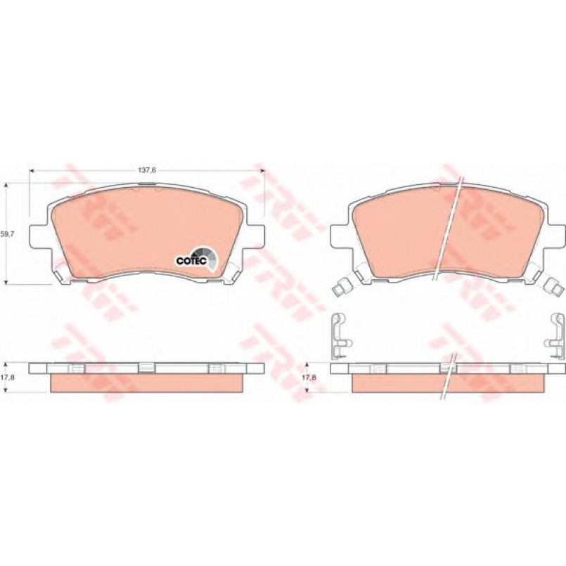 GDB3217  TRW - Гальмівні колодки до дисків — фото товара №1
