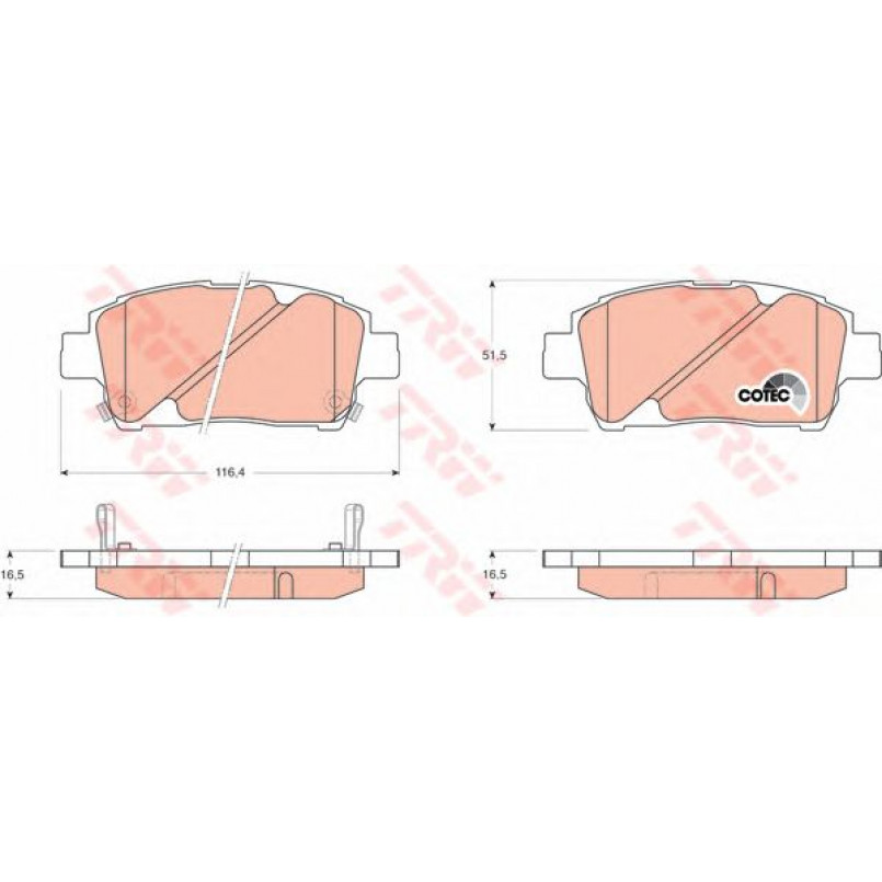 GDB3242  TRW - Гальмівні колодки до дисків — фото товара №1