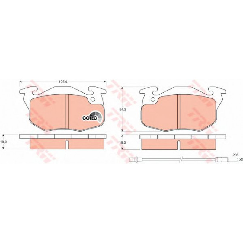GDB327  TRW - Гальмівні колодки до дисків — фото товара №1