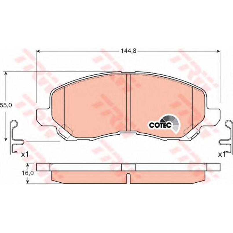 GDB3287  TRW - Гальмівні колодки до дисків — фото товара №1