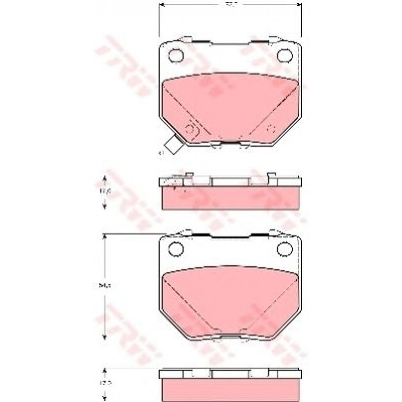 GDB3308  TRW - Гальмівні колодки до дисків — фото товара №1