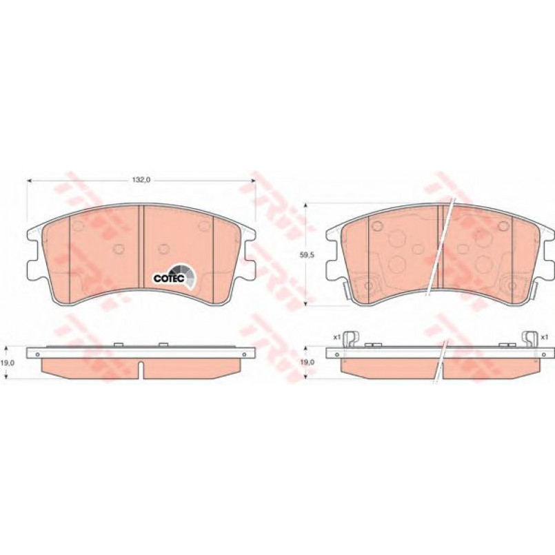 GDB3310  TRW - Гальмівні колодки до дисків — фото товара №1