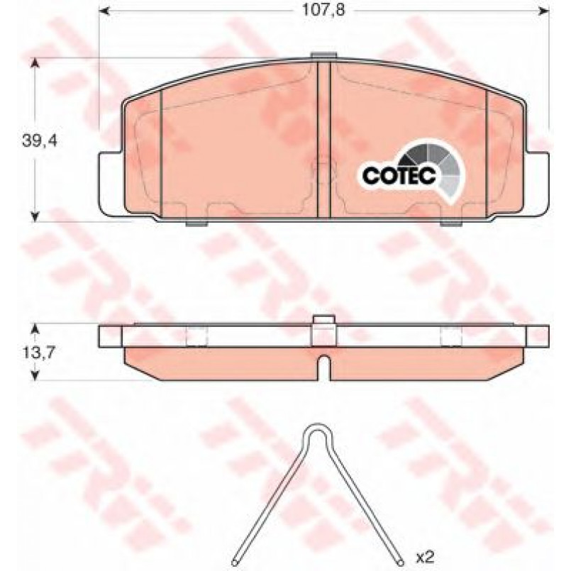 GDB3311  TRW - Гальмівні колодки до дисків — фото товара №1