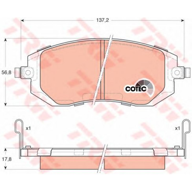 GDB3328  TRW - Гальмівні колодки до дисків — фото товара №1