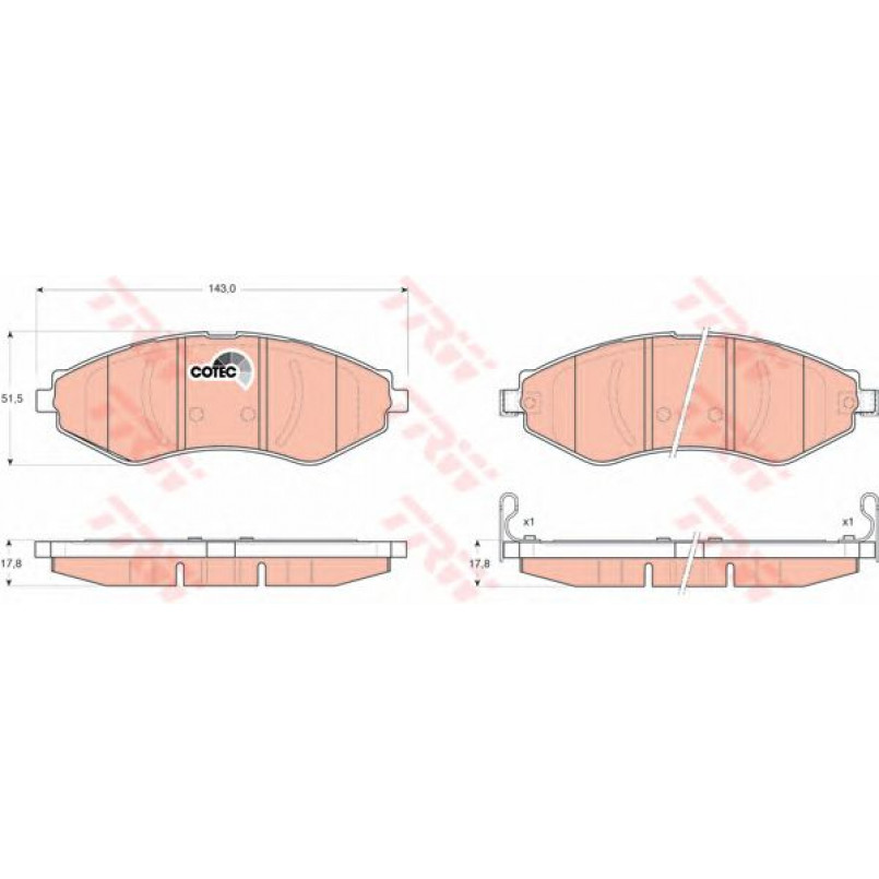 GDB3347  TRW - Гальмівні колодки до дисків — фото товара №1