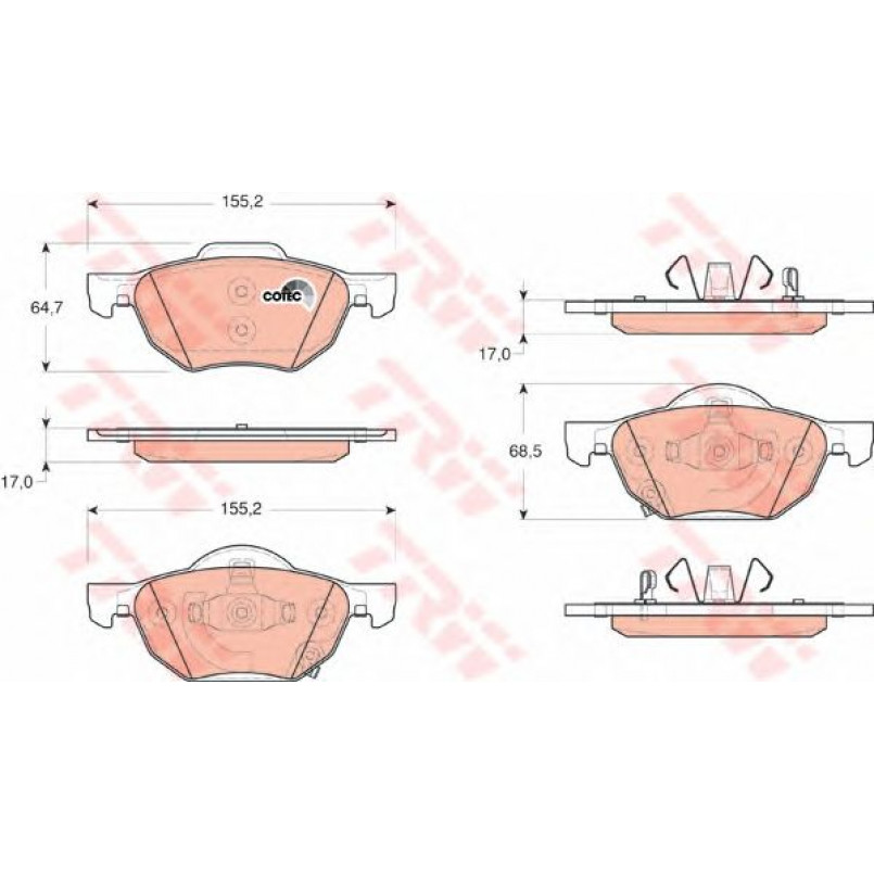 GDB3355  TRW - Гальмівні колодки до дисків — фото товара №1