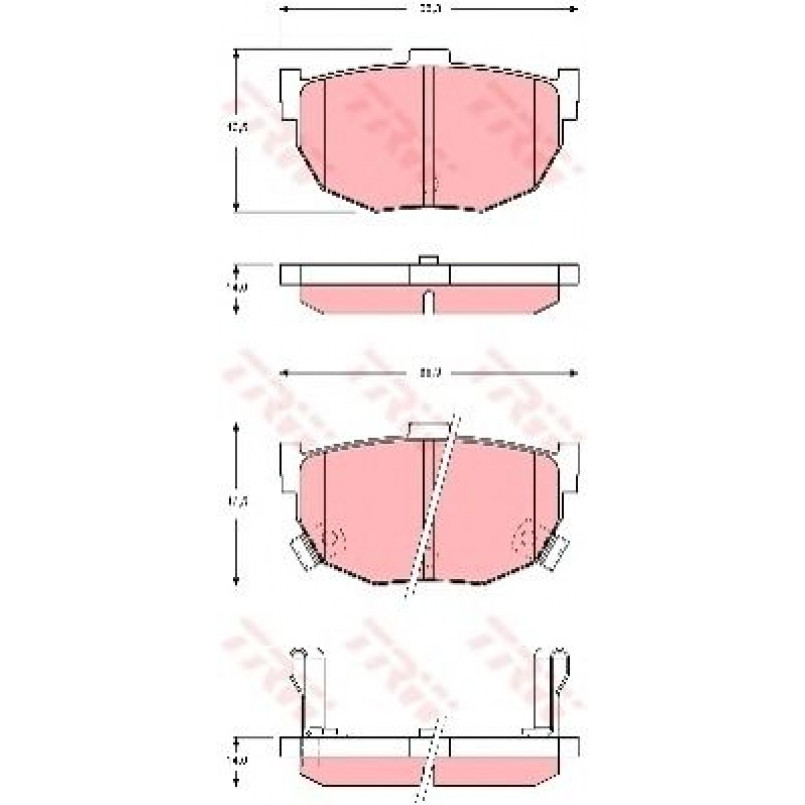 GDB3368  TRW - Гальмівні колодки до дисків — фото товара №2