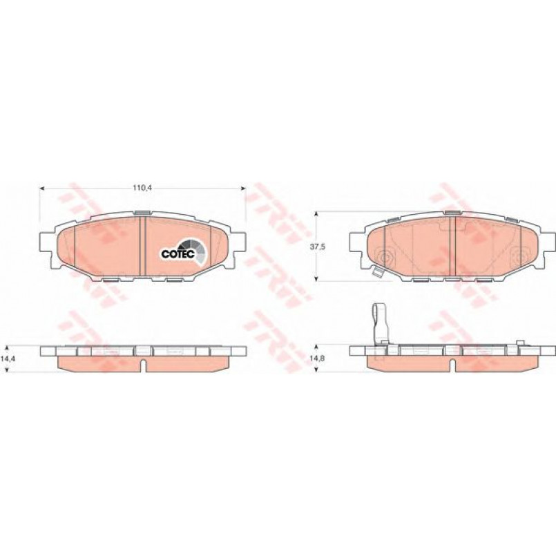 GDB3373  TRW - Гальмівні колодки до дисків — фото товара №1