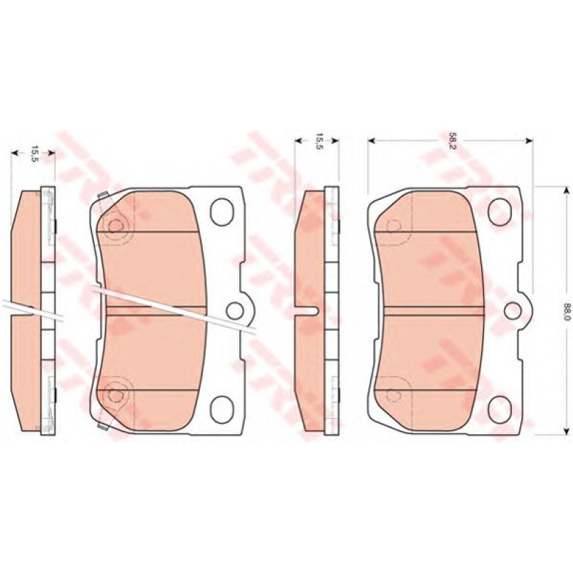GDB3399  TRW - Гальмівні колодки до дисків — фото товара №1