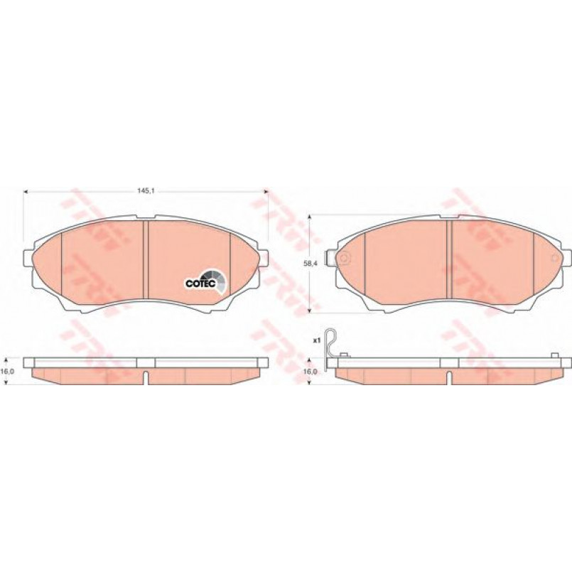 GDB3403  TRW - Гальмівні колодки до дисків — фото товара №1