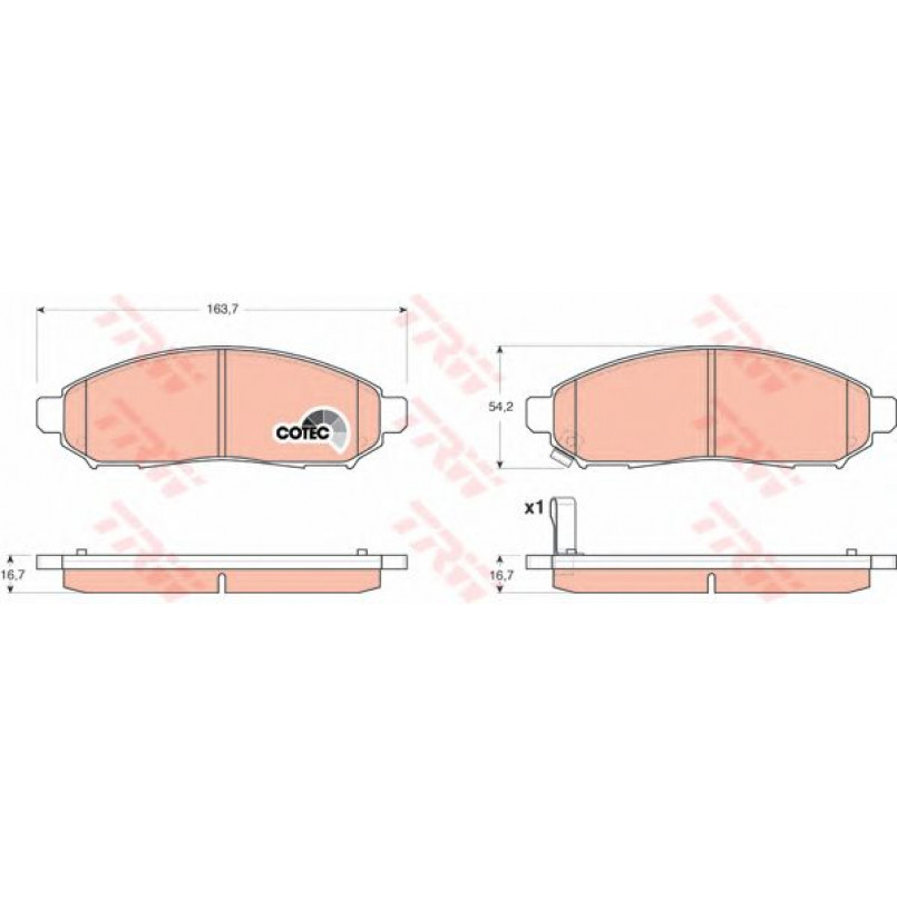 GDB3404  TRW - Гальмівні колодки до дисків — фото товара №2