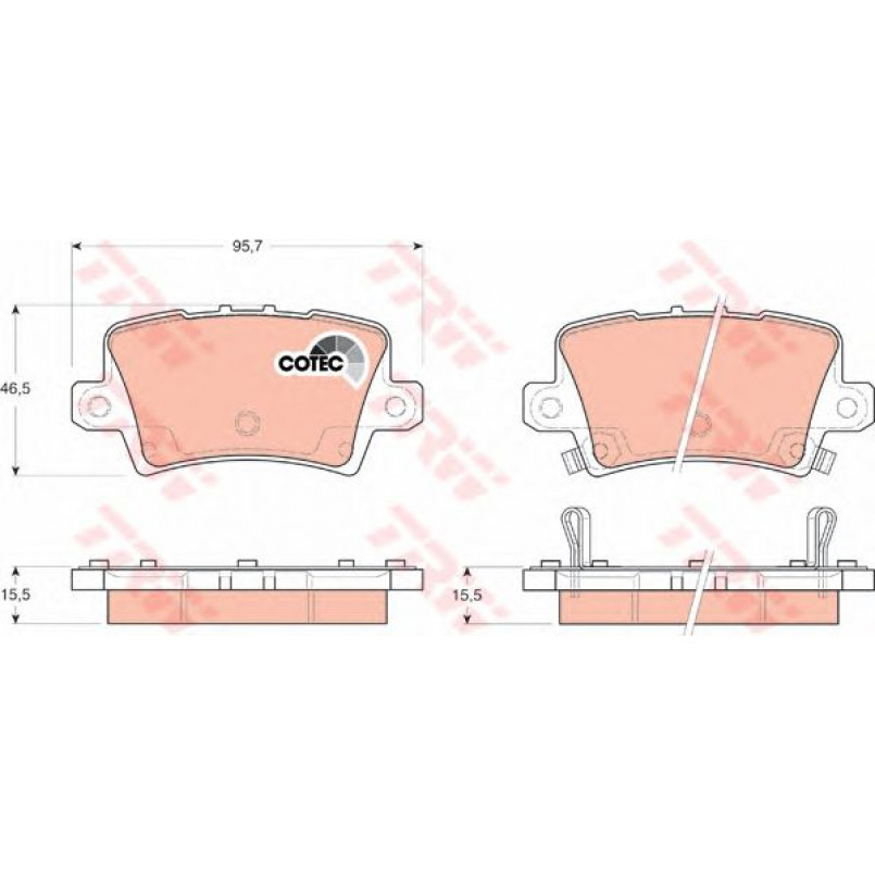 GDB3408  TRW - Гальмівні колодки до дисків — фото товара №1