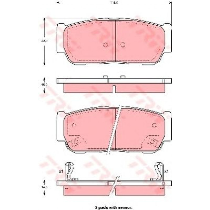 GDB3413  TRW - Гальмівні колодки до дисків — фото товара №1