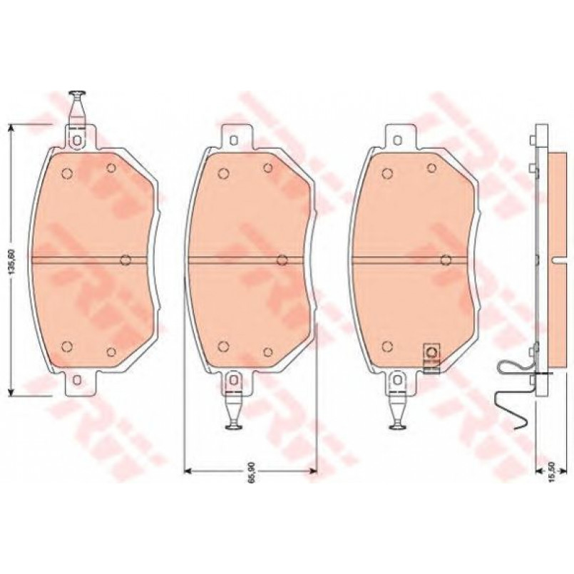 GDB3416  TRW - Гальмівні колодки до дисків — фото товара №1