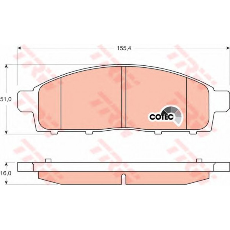 GDB3435  TRW - Гальмівні колодки до дисків — фото товара №2