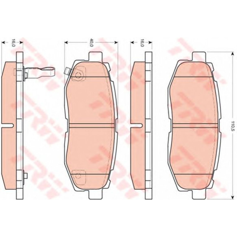 GDB3442  TRW - Гальмівні колодки до дисків — фото товара №1