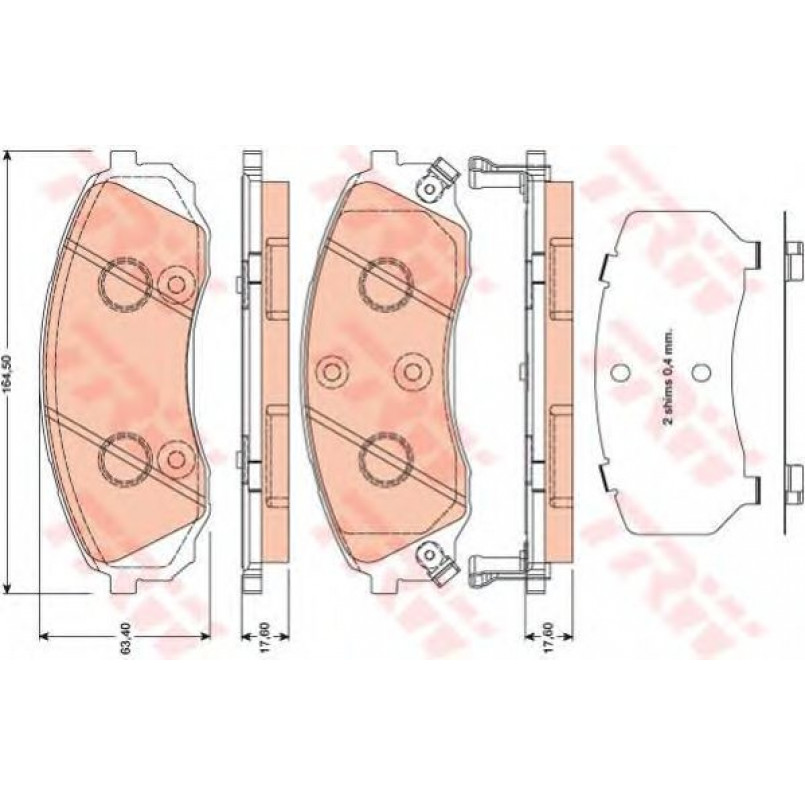 GDB3448  TRW - Гальмівні колодки до дисків — фото товара №1