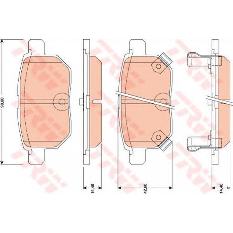 GDB3454  TRW - Гальмівні колодки до дисків — фото товара №1