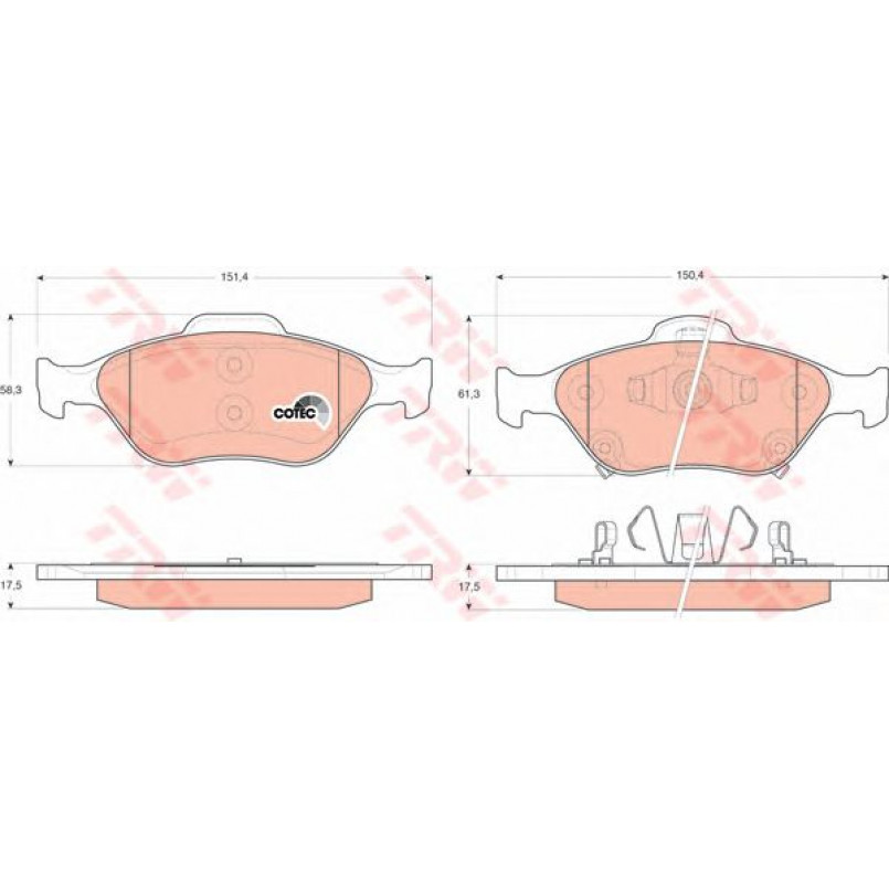GDB3457  TRW - Гальмівні колодки до дисків — фото товара №1