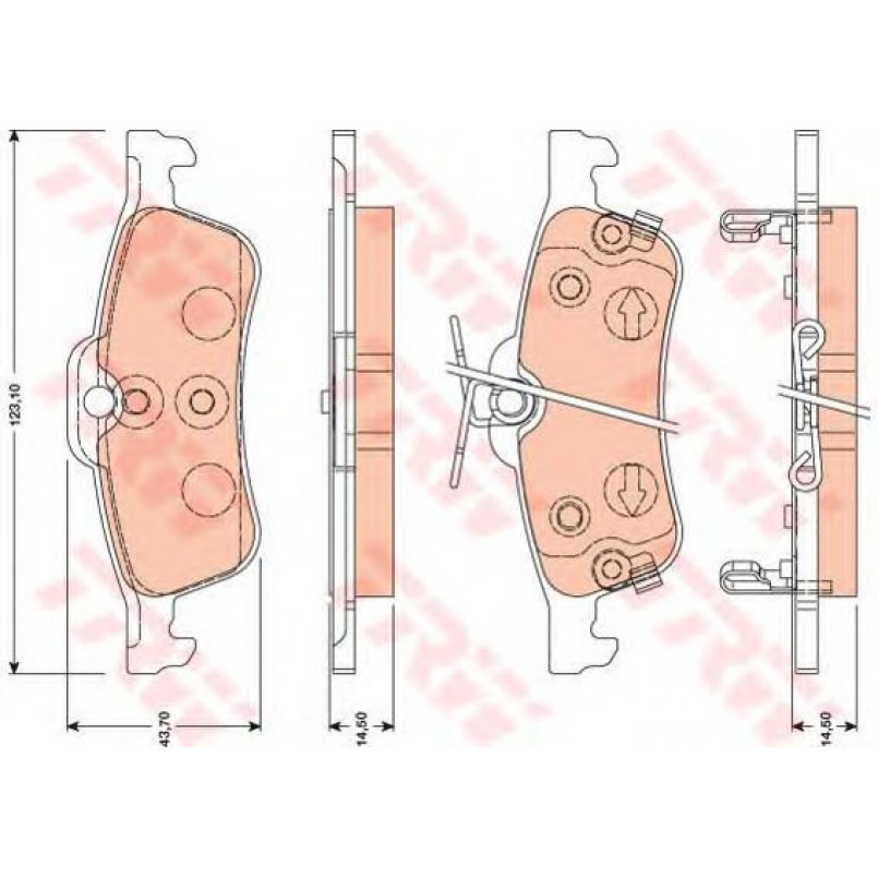 GDB3458  TRW - Гальмівні колодки до дисків — фото товара №1
