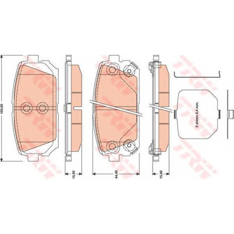 GDB3462  TRW - Гальмівні колодки до дисків — фото товара №1