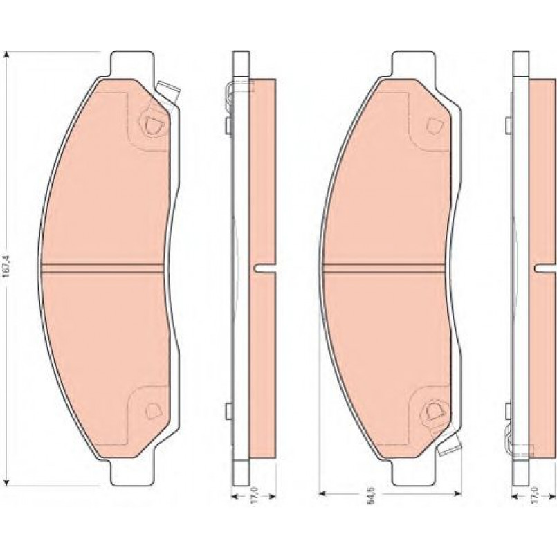 GDB3466  TRW - Гальмівні колодки до дисків — фото товара №1