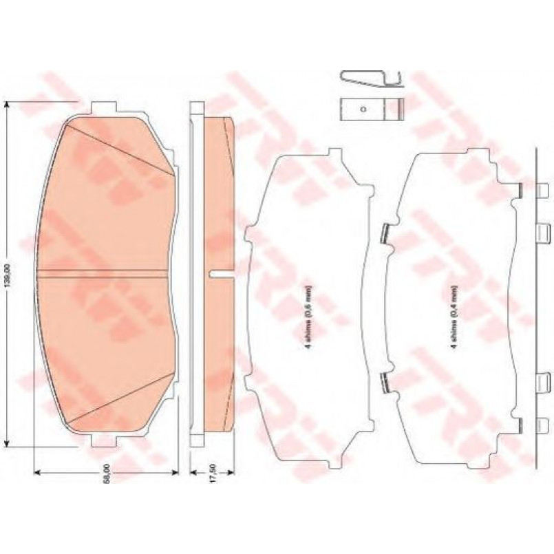 GDB3471  TRW - Гальмівні колодки до дисків — фото товара №2