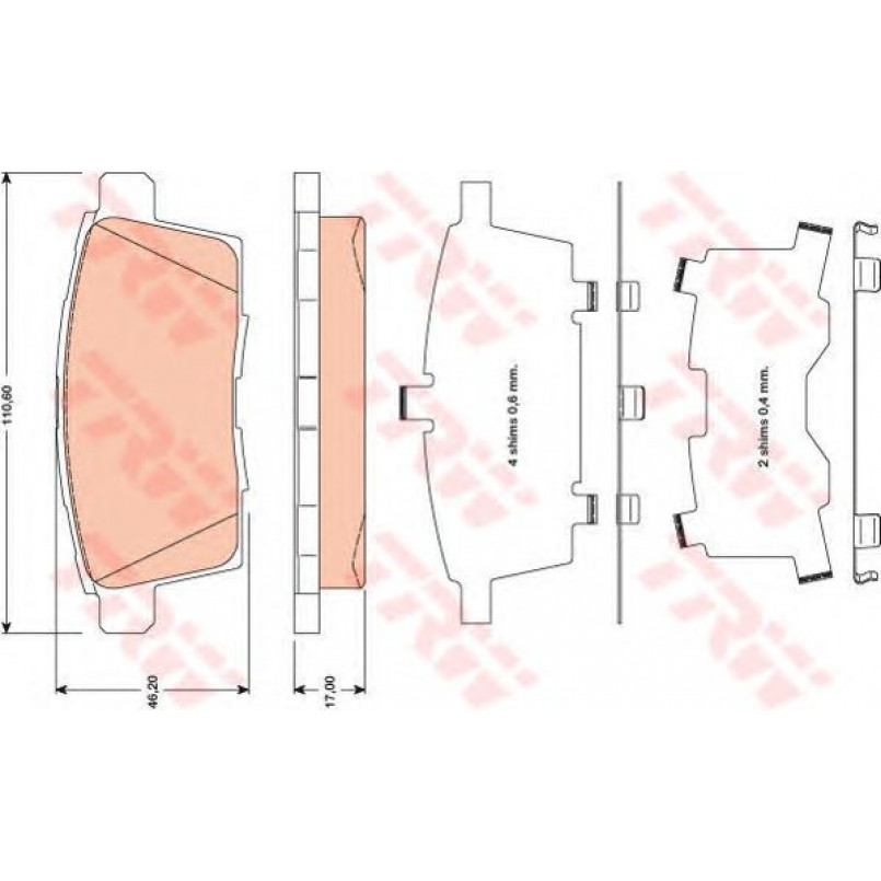 GDB3472  TRW - Гальмівні колодки до дисків — фото товара №2