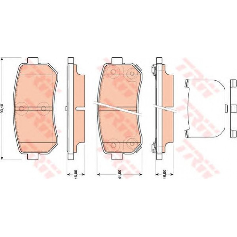 GDB3474  TRW - Гальмівні колодки до дисків — фото товара №1