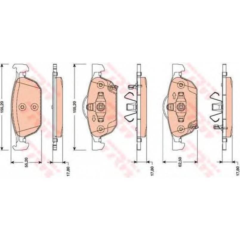 GDB3476  TRW - Гальмівні колодки до дисків — фото товара №1