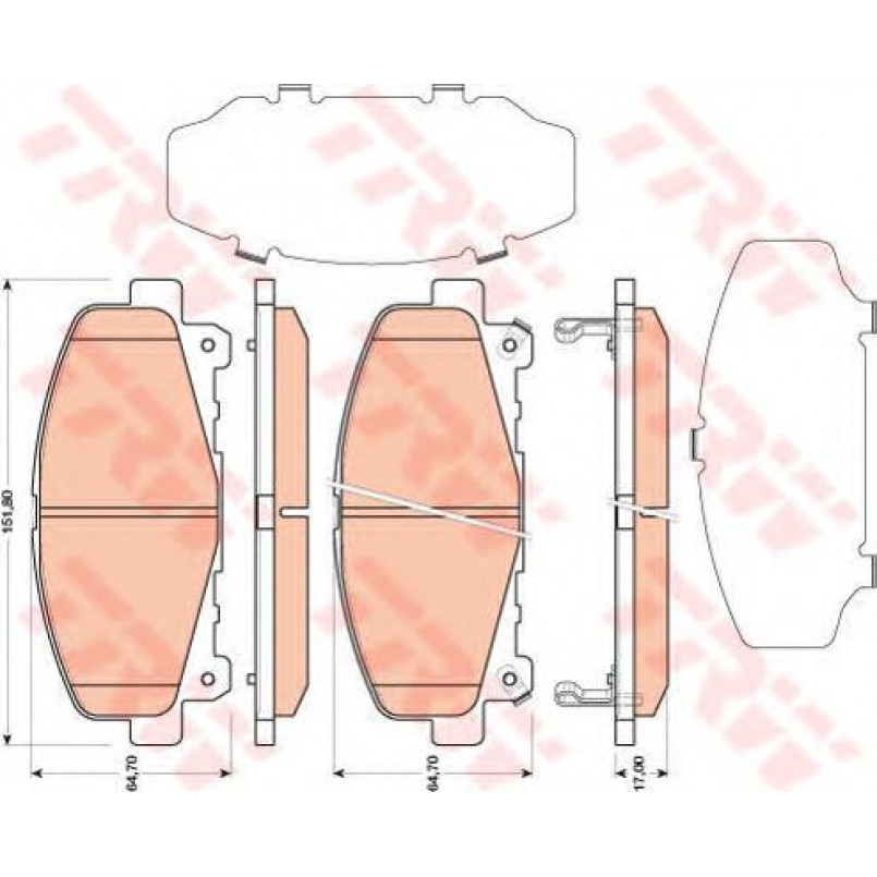 GDB3477  TRW - Гальмівні колодки до дисків — фото товара №1