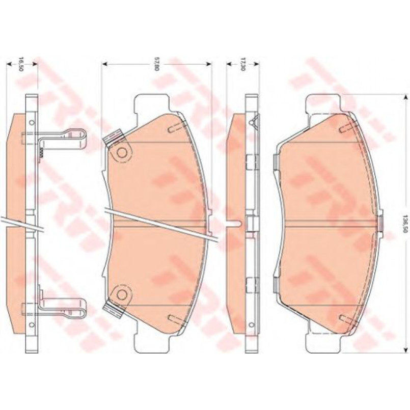 GDB3478  TRW - Гальмівні колодки до дисків — фото товара №1